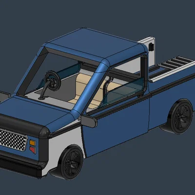 Mô hình xe bán tải Pick-up Truck in 3D đẹp mắt cho bé