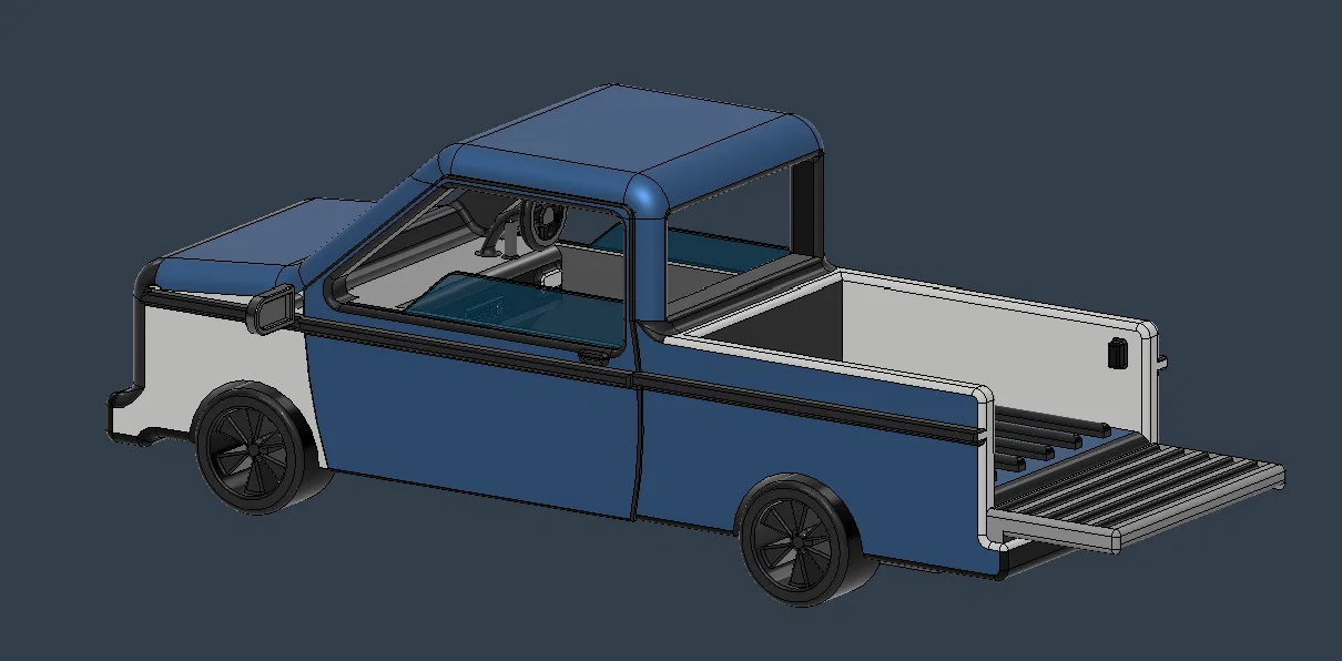 Mô hình xe bán tải Pick-up Truck in 3D đẹp mắt cho bé - Image 2