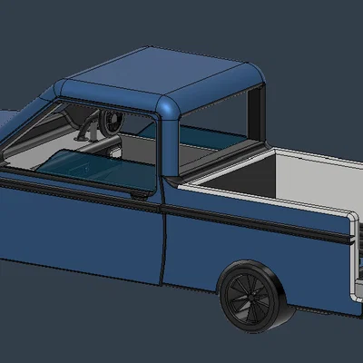 Mô hình xe bán tải Pick-up Truck in 3D đẹp mắt cho bé