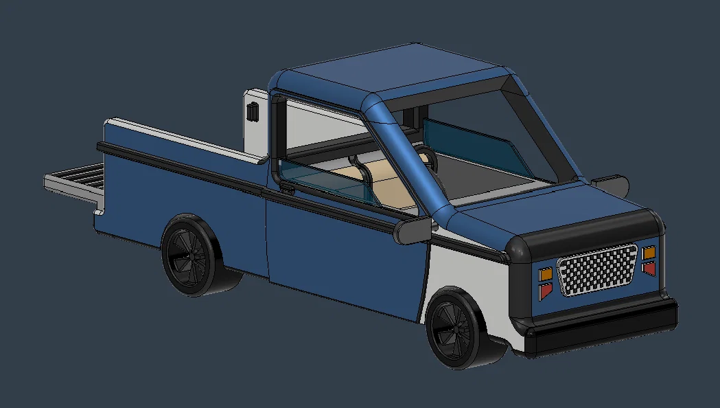 Mô hình xe bán tải Pick-up Truck in 3D đẹp mắt cho bé - Image 3