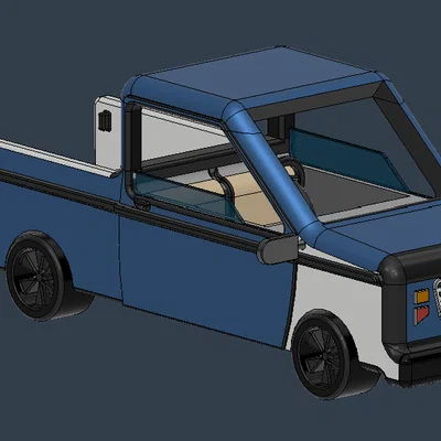Mô hình xe bán tải Pick-up Truck in 3D đẹp mắt cho bé