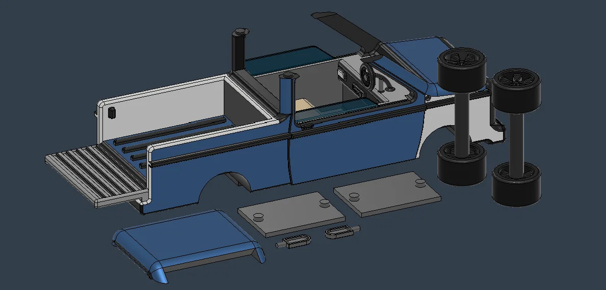 Mô hình xe bán tải Pick-up Truck in 3D đẹp mắt cho bé - Image 5