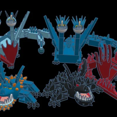 Bộ sưu tập mô hình rồng HTTYD v2 linh hoạt - In 3D cực đẹp
