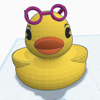 Mô hình 3D chú vịt bà ngoại Grandma Duck dễ thương để bàn