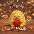 Chú nhím đáng yêu ôm trái tim - Thumbnail 1