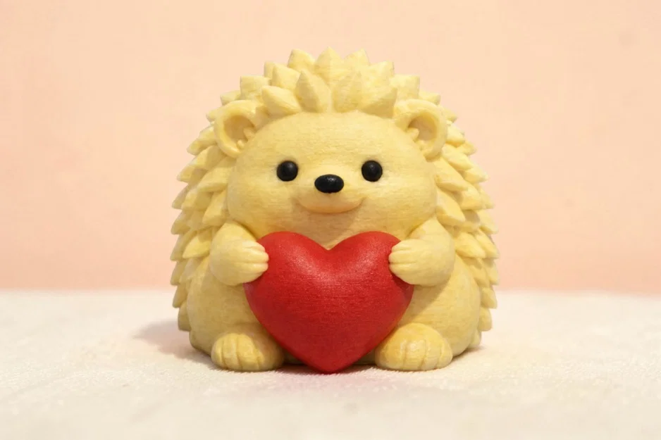 Chú nhím đáng yêu ôm trái tim - Image 2