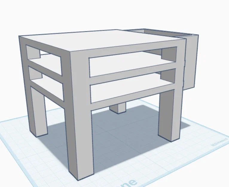 Bàn kê tay thông minh tích hợp kệ lưu trữ và ngăn chứa đồ 3D - Image 1
