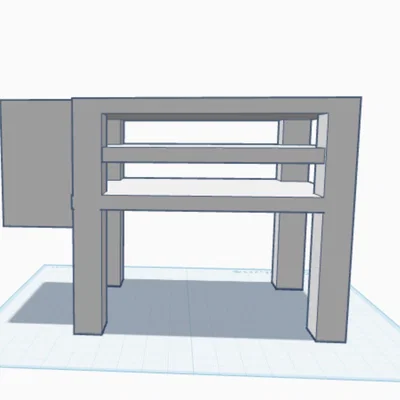 Bàn kê tay thông minh tích hợp kệ lưu trữ và ngăn chứa đồ 3D