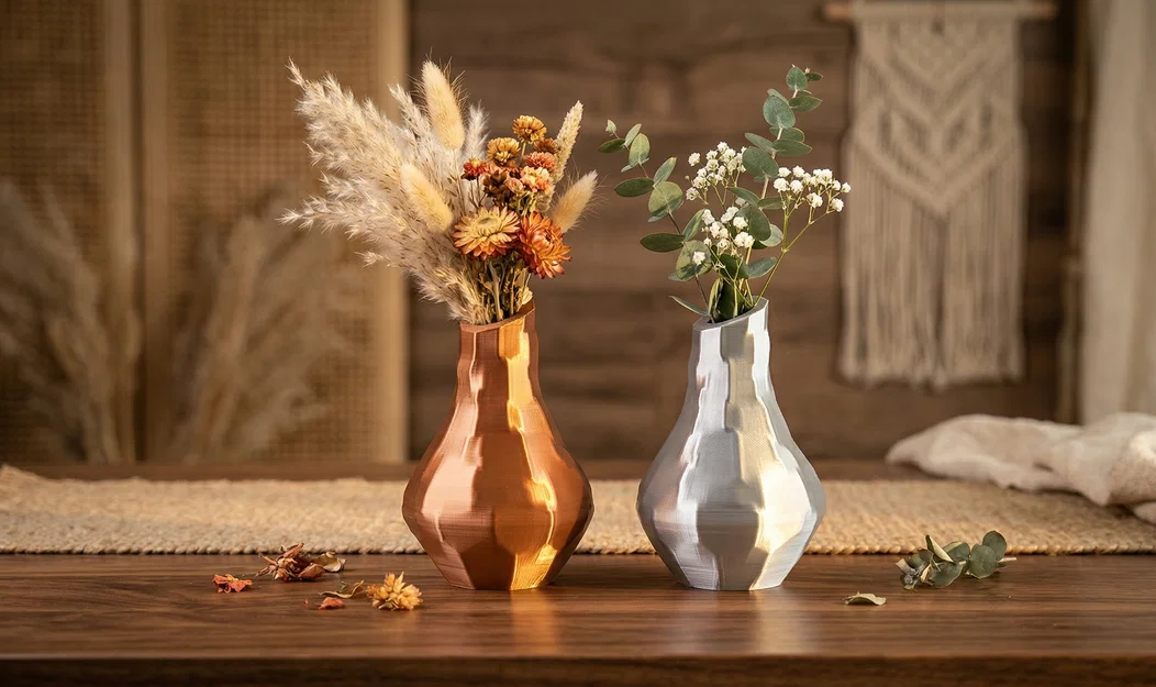 Bình Hoa Geometric Metallic Boho - Image 1