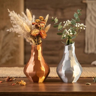 Bình Hoa Geometric Metallic Boho