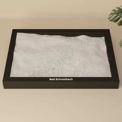 Bad Schwalbach, Đức - Mô hình địa hình 3D thu nhỏ