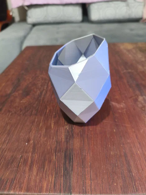 Bình Hoa Modern Angular Metallic Boho In 3D - Image 2