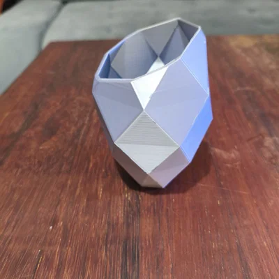 Bình Hoa Modern Angular Metallic Boho In 3D