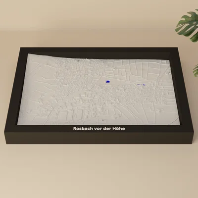 Rosbach vor der Höhe, Đức - Mô hình địa hình 3D thu nhỏ