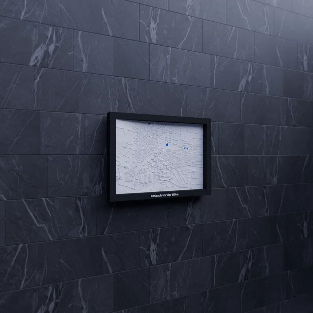 Rosbach vor der Höhe, Đức - Mô hình địa hình 3D thu nhỏ - Image 7