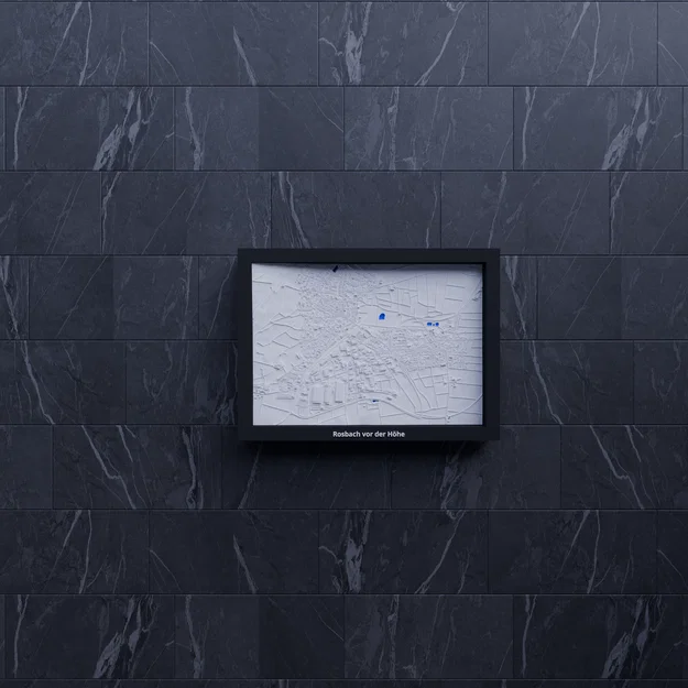 Rosbach vor der Höhe, Đức - Mô hình địa hình 3D thu nhỏ - Image 8