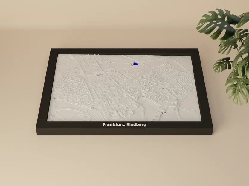 Mô hình địa hình thu nhỏ Frankfurt, Riedberg, Đức - In 3D - Image 1
