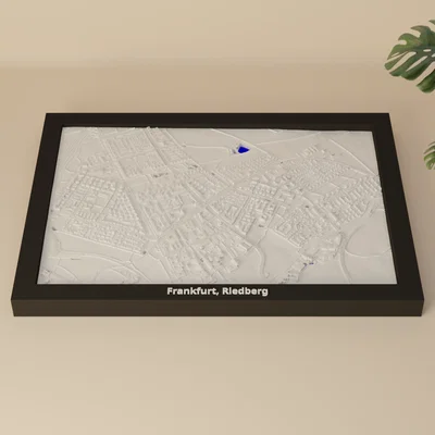 Mô hình địa hình thu nhỏ Frankfurt, Riedberg, Đức - In 3D