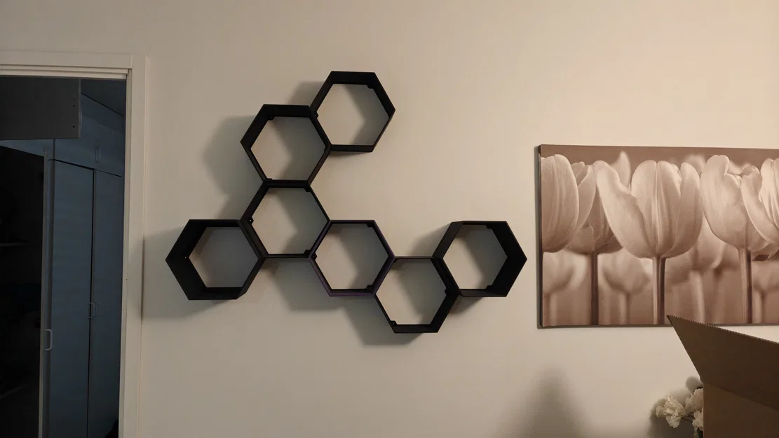 Kệ treo tường lục giác 3D (Simple Hex Shelf) trang trí cực chất - Image 2