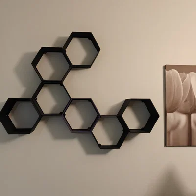Kệ treo tường lục giác 3D (Simple Hex Shelf) trang trí cực chất