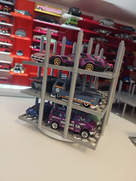Bãi đậu xe nhiều tầng cho HotWheel tương thích bàn xoay 4 inch - Image 2