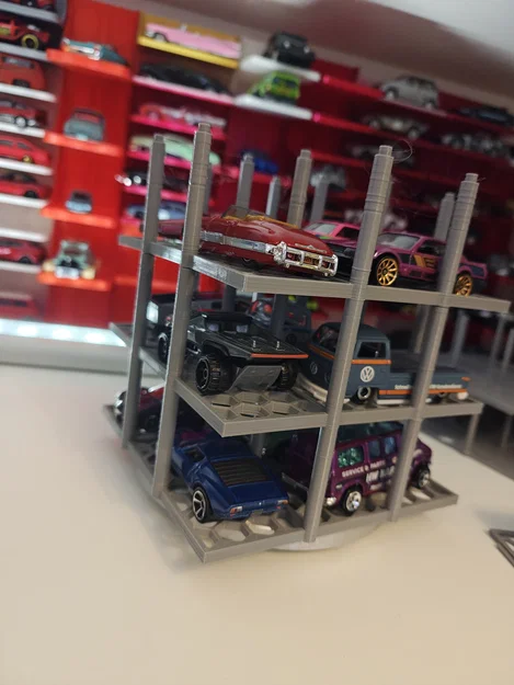 Bãi đậu xe nhiều tầng cho HotWheel tương thích bàn xoay 4 inch - Image 3