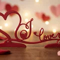 Đồ trang trí Valentine "I Love You" màu đỏ bóng bẩy - Thumbnail 2