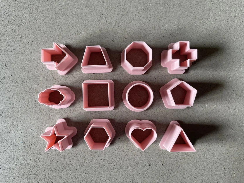 Bộ STL Clay Cutter Starter – Các hình khối cơ bản, dụng cụ đất sét polymer, khuôn cắt bông tai - Image 1
