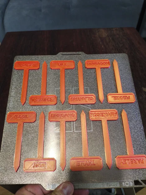 Bộ 12 Thẻ Đánh Dấu Thảo Mộc In 3D Màu Đồng Óng Ánh - Image 4