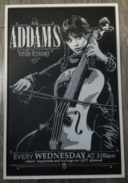 Wednesday Cello Lesson - Mô hình Hueforge - Image 1