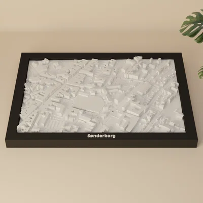 Sønderborg, Đan Mạch - Mô hình địa hình 3D thu nhỏ