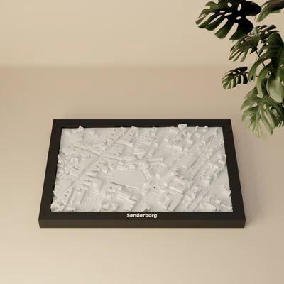 Sønderborg, Đan Mạch - Mô hình địa hình 3D thu nhỏ