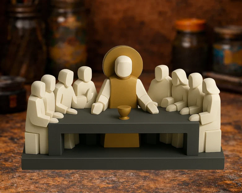 Mô hình Bữa Tiệc Ly phong cách tối giản in 3D độc đáo - Image 1