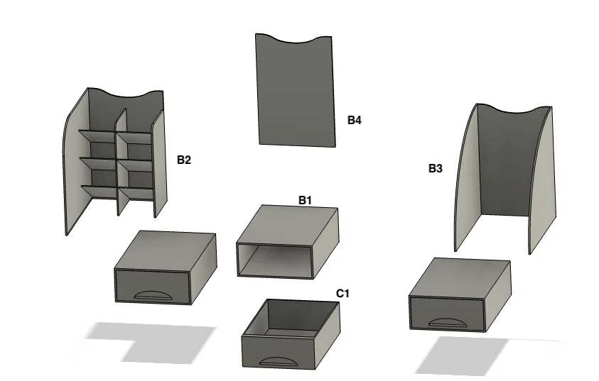 Khay đựng đồ đa năng GT566 - Mẫu in 3D gọn gàng cho bàn làm việc - Image 4