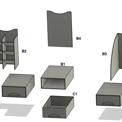 Khay đựng đồ đa năng GT566 - Mẫu in 3D gọn gàng cho bàn làm việc