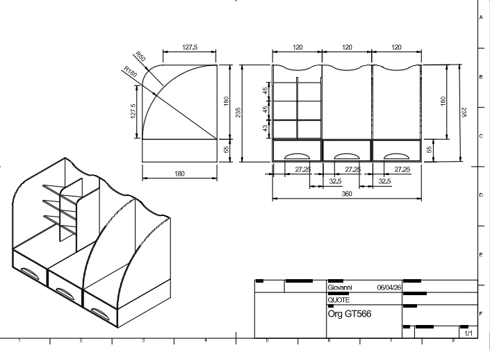 Khay đựng đồ đa năng GT566 - Mẫu in 3D gọn gàng cho bàn làm việc - Image 5