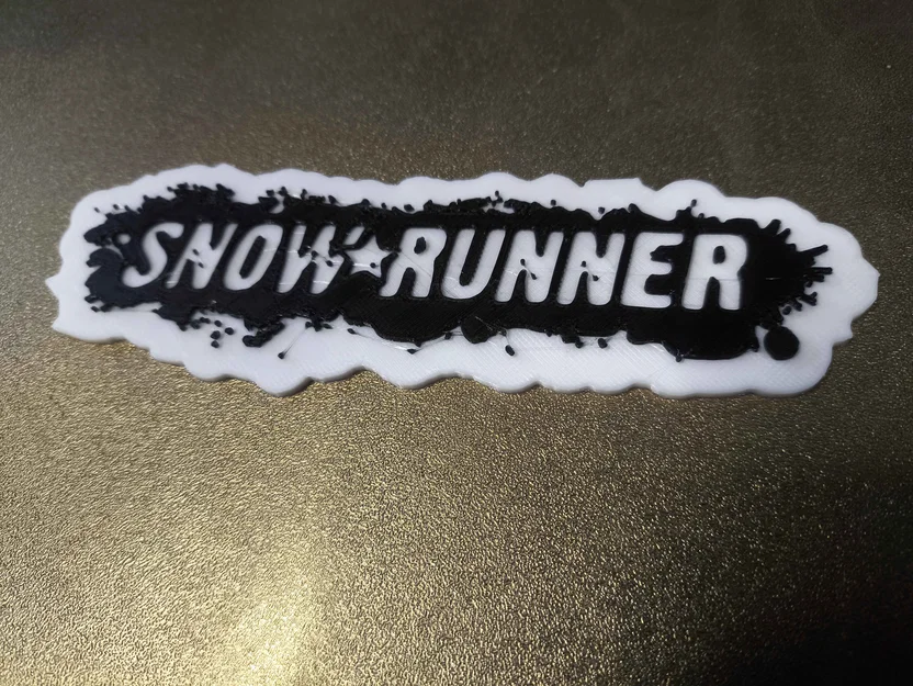 Mô hình logo game SnowRunner in 3D cực chất cho fan - Image 1