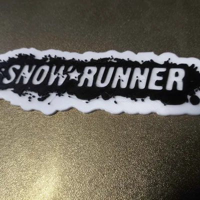 Mô hình logo game SnowRunner in 3D cực chất cho fan