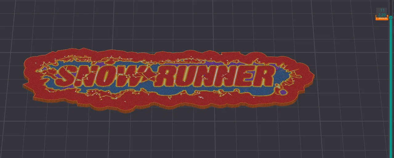 Mô hình logo game SnowRunner in 3D cực chất cho fan - Image 3