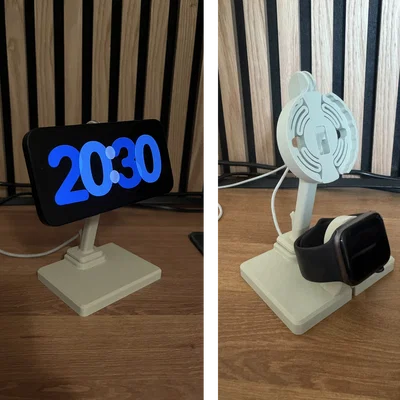 Đế sạc iPhone và Apple Watch (MagSafe) - Không cần support