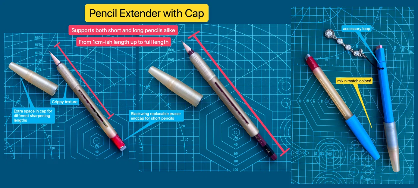 Nối bút chì kèm nắp đậy và cục tẩy Blackwing - Image 1