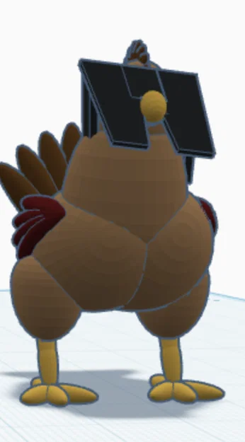 Mô hình 3D Drippy Chicken - Chú gà đeo kính cực chất - Image 1
