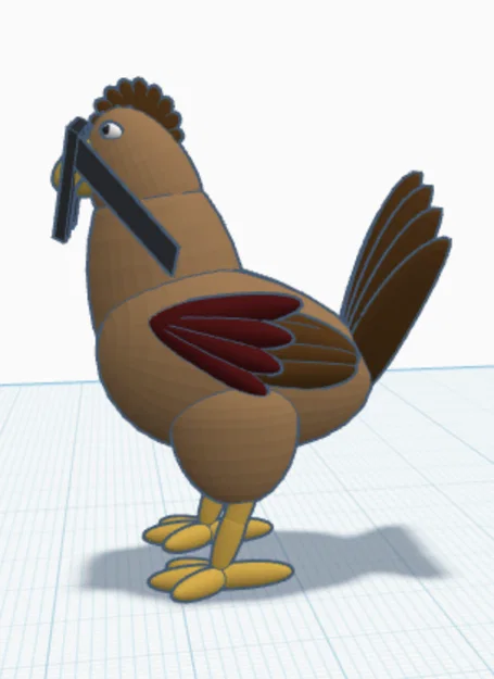 Mô hình 3D Drippy Chicken - Chú gà đeo kính cực chất - Image 2