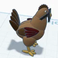 Mô hình 3D Drippy Chicken - Chú gà đeo kính cực chất - Thumbnail 3