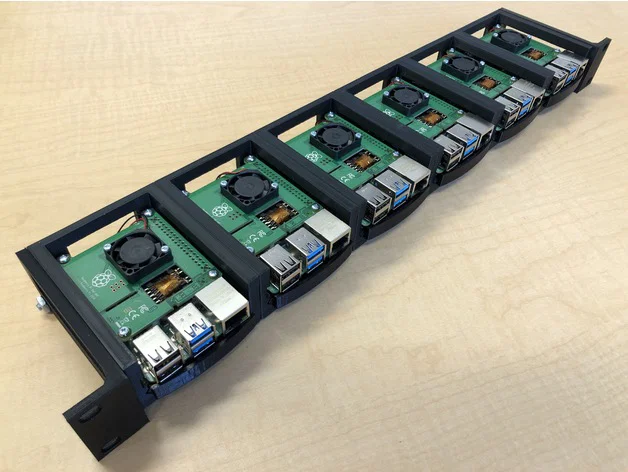 Khung gắn Raspberry Pi 4 chuẩn 1U cho tủ rack - Image 4