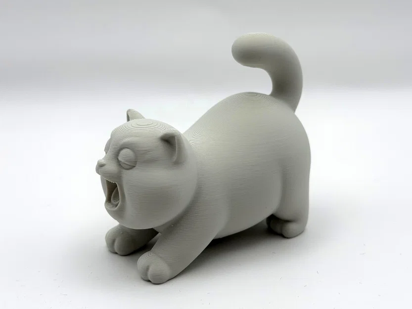 Mèo Mập Ngáp Ngủ - Mô Hình 3D Dễ Thương - Image 2