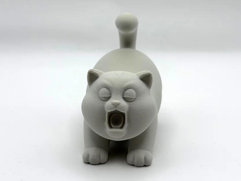 Mèo Mập Ngáp Ngủ - Mô Hình 3D Dễ Thương - Image 3