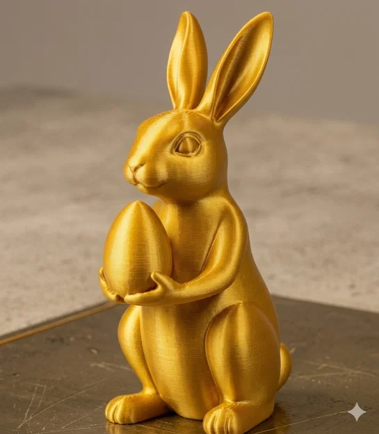 Mô hình thỏ Phục sinh ôm trứng 3D đáng yêu cho trang trí - Image 1
