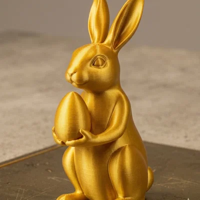 Mô hình thỏ Phục sinh ôm trứng 3D đáng yêu cho trang trí