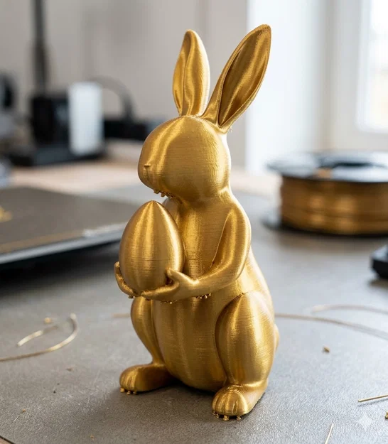 Mô hình thỏ Phục sinh ôm trứng 3D đáng yêu cho trang trí - Image 2